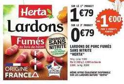 E.Leclerc Herta - lardons de porc fumés sans nitrite offre