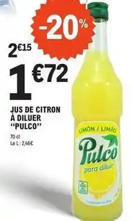 E.Leclerc Pulco - jus de citron a diluer offre