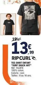 E.Leclerc Tee-shirt enfant suff shack art offre