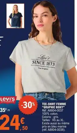 E.Leclerc Xs - tee shirt femme graphic box offre