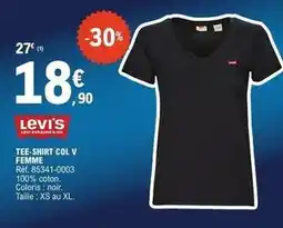E.Leclerc Xs - tee-shirt col v femme offre