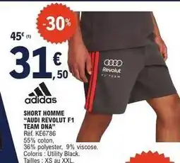 E.Leclerc Adidas - short homme quid revolut f 1 team dna offre