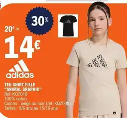E.Leclerc Adidas - tee-shirt fille animal graphic offre