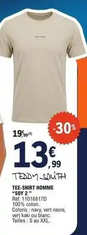 E.Leclerc Teddy smith - tee-shirt homme offre