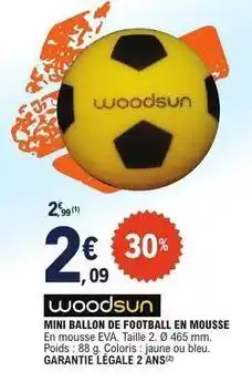 E.Leclerc Mini ballon de football en mousse offre