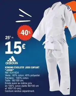 E.Leclerc Adidas - kimono évolutif judo enfant offre