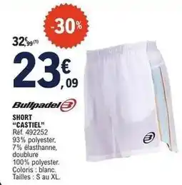E.Leclerc Short castiel offre