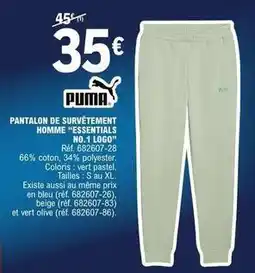 E.Leclerc Puma - pantalon de survetement homme essentials no. 1 logo offre
