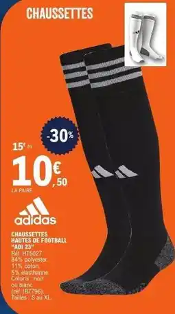 E.Leclerc Adidas - chaussettes hautes de football offre
