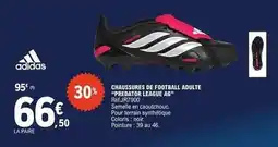 E.Leclerc Adidas - chaussures de football adulte prediator league a6 offre