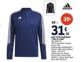 E.Leclerc Adidas - haut d'entrainement tiro 23 club offre