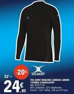 E.Leclerc Tee-shirt manches longues junior atomic ii basielayer offre