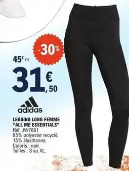 E.Leclerc Adidas - legging long femme all me essentials offre