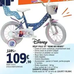 E.Leclerc Disney - vélo fille 14 offre