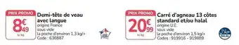 Promocash Promo - demi-tête de veau avec langue offre