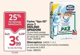 Promocash Molino spadoni - farine tipo 00 pizza 3 offre