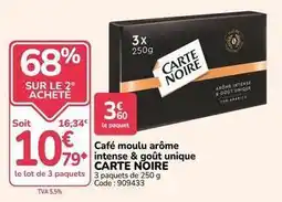 Promocash Carte noire - café moulu arome intense & goût unique offre