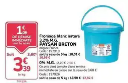 Promocash Paysan breton - fromage blanc nature offre