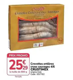 Promocash Frozen - crevettes entières crues sauvages 4/6 offre