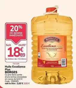 Promocash Borges - huile excellence plus offre