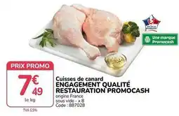 Promocash Francaise - cuisses de canard engagement qualité restauration promocash offre