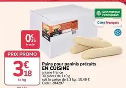 Promocash Promo - pains pour panini précuits offre
