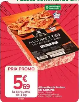 Promocash Promo - allumettes de lardons en cuisine offre