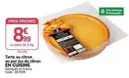 Promocash Promo - tarte au citron au pur jus de citron offre