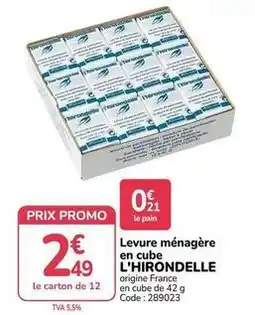 Promocash Promo - levure ménagère en cube offre