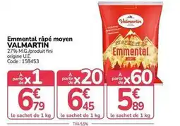 Promocash Valmartin - emmental rapé moyen offre