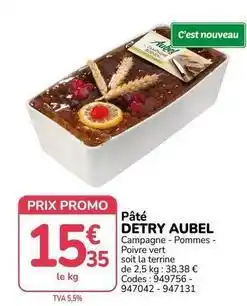 Promocash Promo - pate detry aubel offre