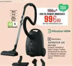 Extra Electrolux - aspirateur sac eb51c2gg offre