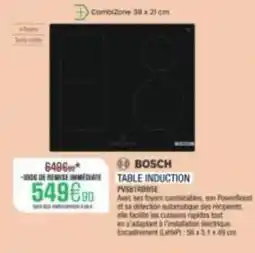 Extra Bosch - table induction pvs619bbse offre
