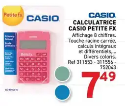 Trafic CASIO CALCULATRICE CASIO PETITE FX offre