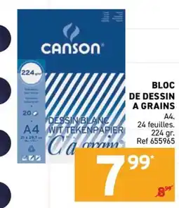 Trafic Canson Bloc de dessin à grains offre