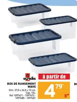 Trafic sundis BOX DE RANGEMENT WAVE offre