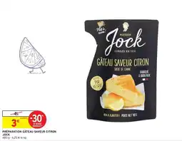 Intermarché Jock - préparation gâteau saveur citron offre