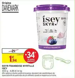 Intermarché Signal - skyr framboise myrtille offre