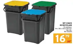 Trafic SET 3 BACS DE RECYCLAGE offre