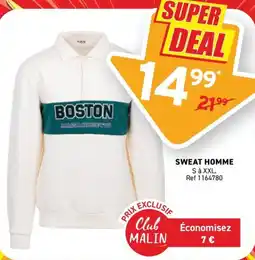 Trafic MATT Sweat Homme offre