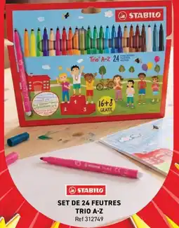 Trafic STABILO SET DE 24 FEUTRES TRIO A-Z offre