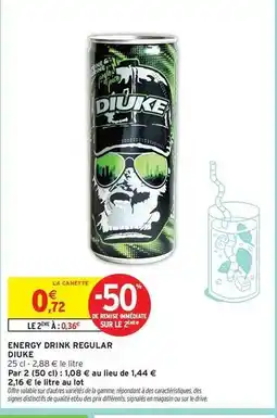 Intermarché Diuke - energy drink offre