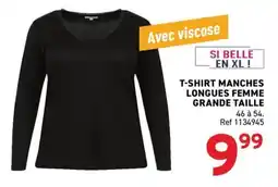 Trafic SI BELLE T-SHIRT MANCHES LONGUES FEMME GRANDE TAILLE offre