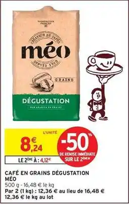 Intermarché Méo - café en grains dégustation offre