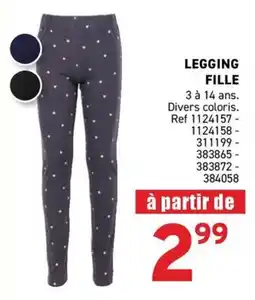 Trafic LEGGING FILLE offre