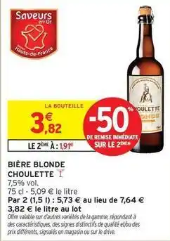 Intermarché Signal - bière blonde choulette offre