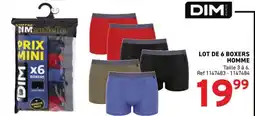 Trafic Dim lot de 6 boxers homme offre