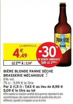 Intermarché Signal - bière blonde panne sèche brasserie offre