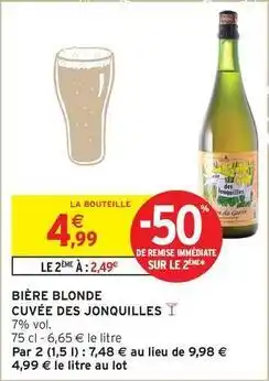 Intermarché Bière blonde cuvée des jonquilles offre