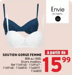 Trafic Envie de lingerie SOUTIEN-GORGE FEMME offre